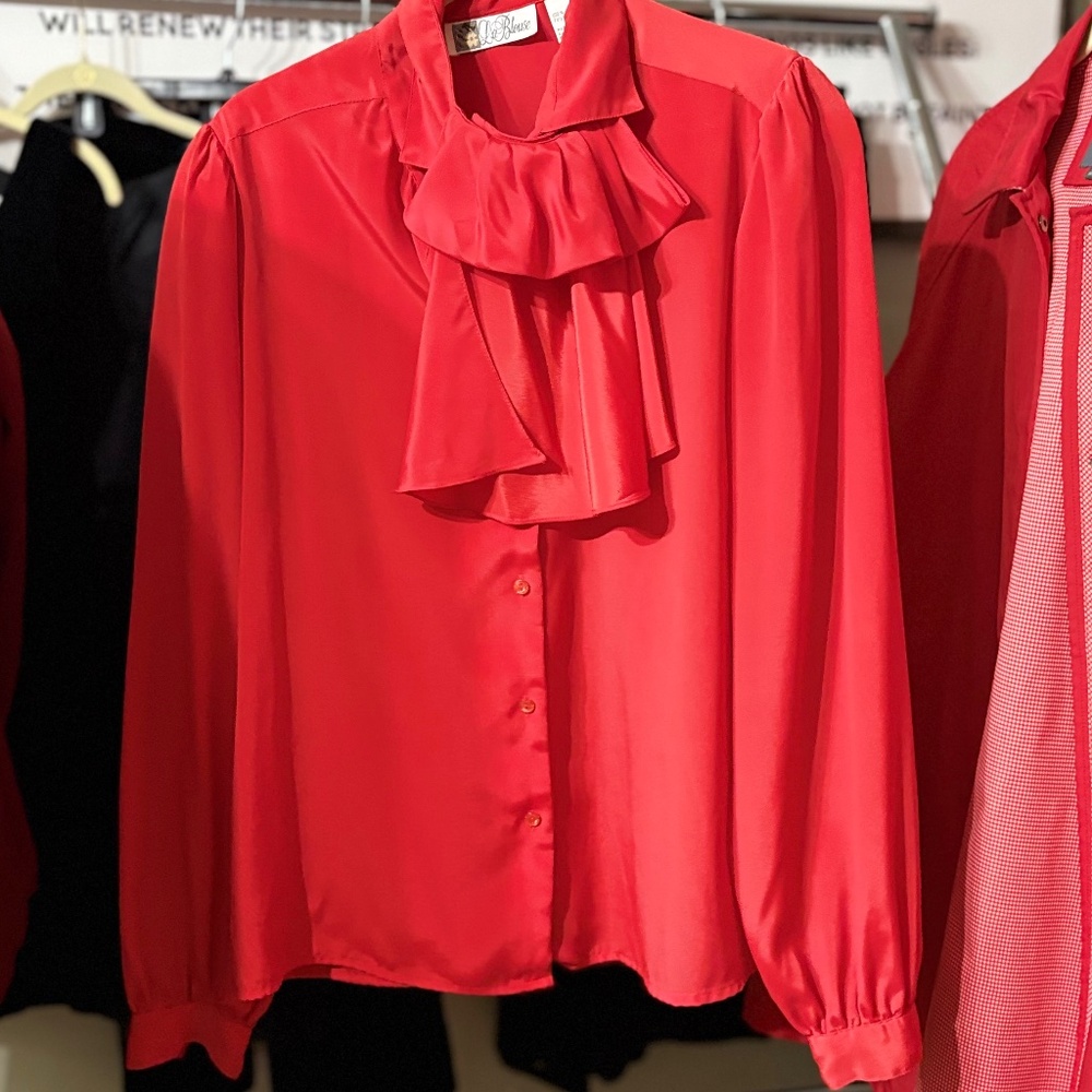 Vintage red LA blouse